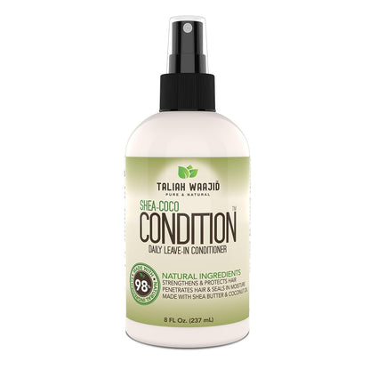 Taliah Waajid Shea-Coco Daily Leave-In Conditioner – 8oz – Moisturizing Detangler for Natural Curly, Kinky & Wavy Hair