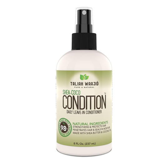 Taliah Waajid Shea-Coco Daily Leave-In Conditioner – 8oz – Moisturizing Detangler for Natural Curly, Kinky & Wavy Hair