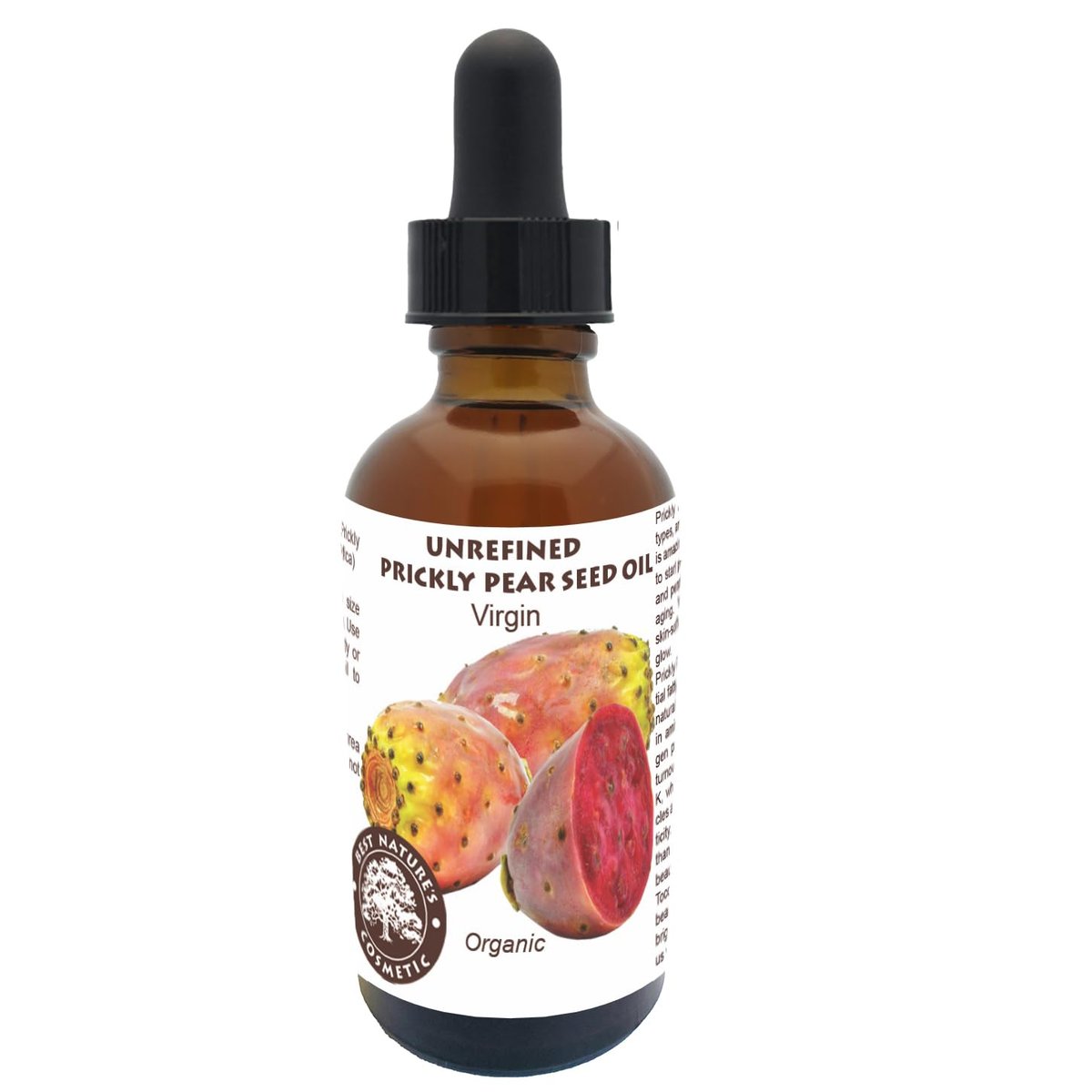 Organic Prickly Pear Seed Oil - Virgin Cold Pressed Unrefined, 1 oz (30 ml) for Hydrated & Glowing Mature Skin and Hair - görsel 1