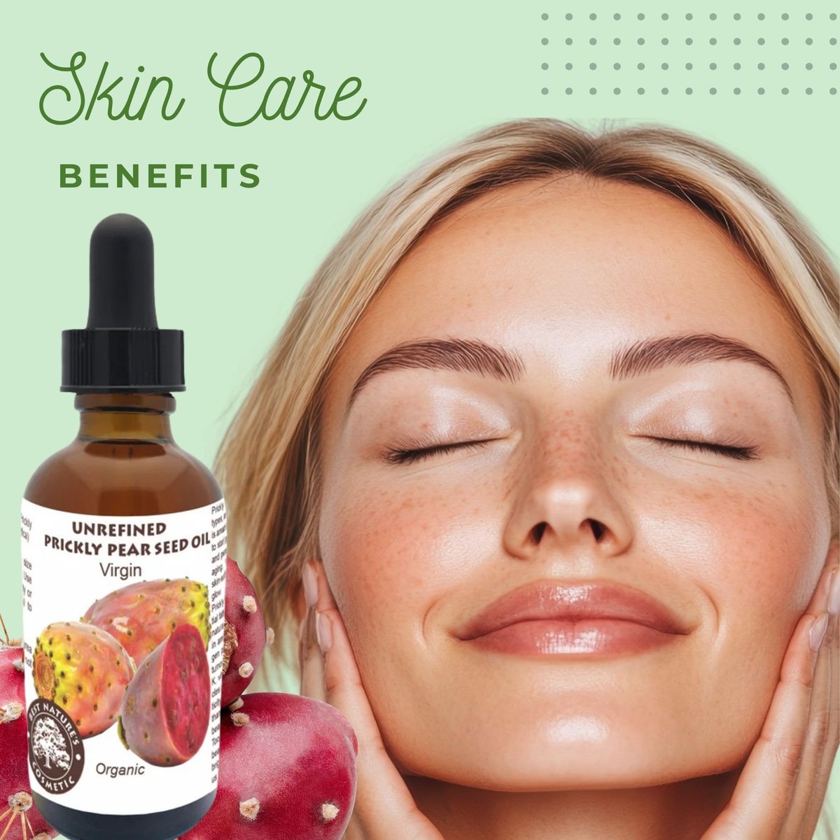 Organic Prickly Pear Seed Oil - Virgin Cold Pressed Unrefined, 1 oz (30 ml) for Hydrated & Glowing Mature Skin and Hair - görsel 7