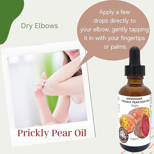 Organic Prickly Pear Seed Oil - Virgin Cold Pressed Unrefined, 1 oz (30 ml) for Hydrated & Glowing Mature Skin and Hair - görsel 16