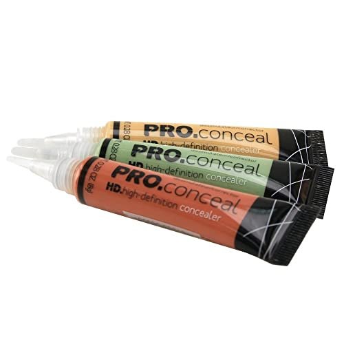 L.A. Girl Pro Conceal Set - Orange, Yellow, Green Correctors (Pack of 3) Avelisse