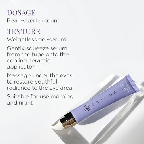 Tatcha Luminous Deep Hydration Firming Eye Serum – Caffeinated Hydrating Eye Serum for Fine Lines and Puffiness, 0.5 oz Avelisse