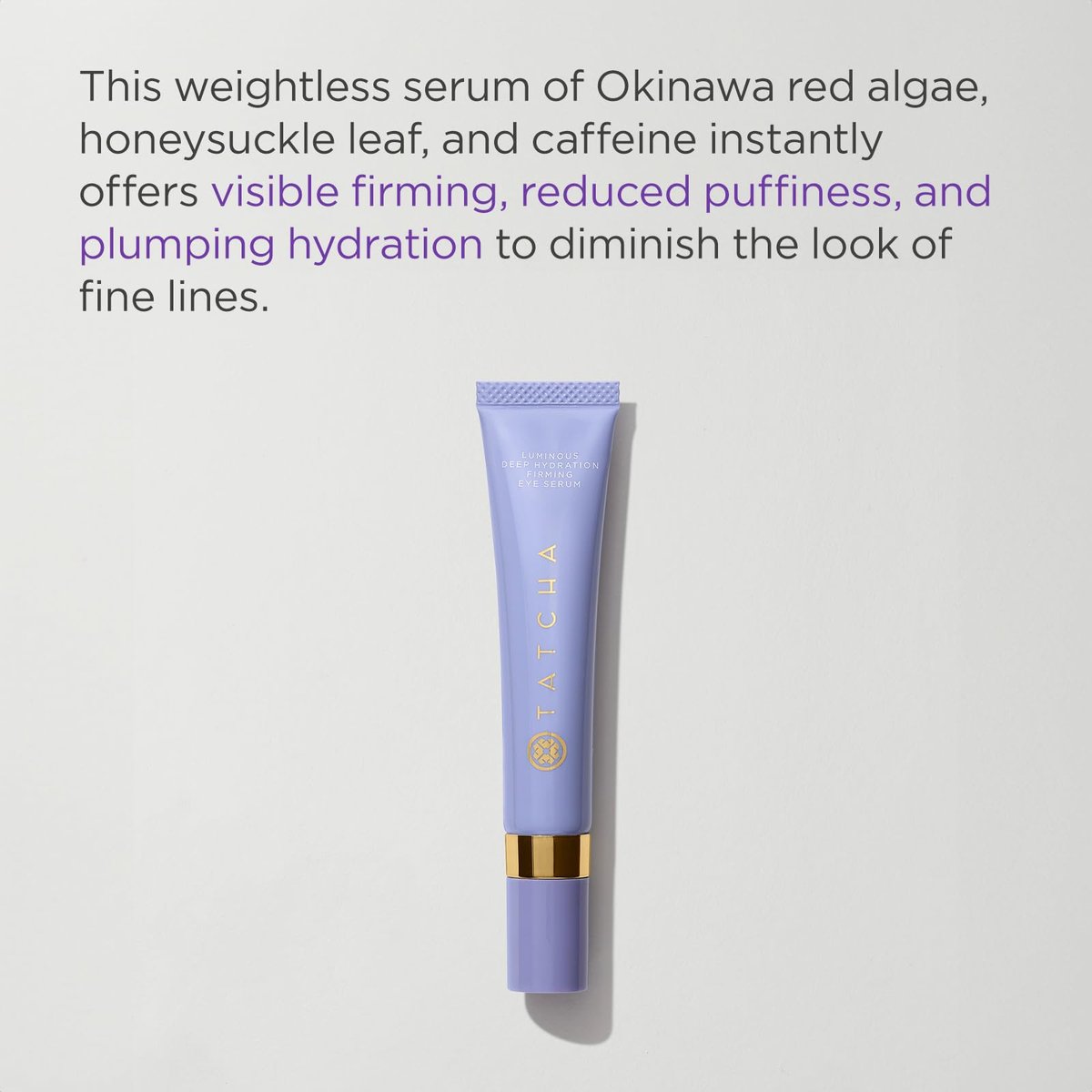Tatcha Luminous Deep Hydration Firming Eye Serum – Caffeinated Hydrating Eye Serum for Fine Lines and Puffiness, 0.5 oz Avelisse