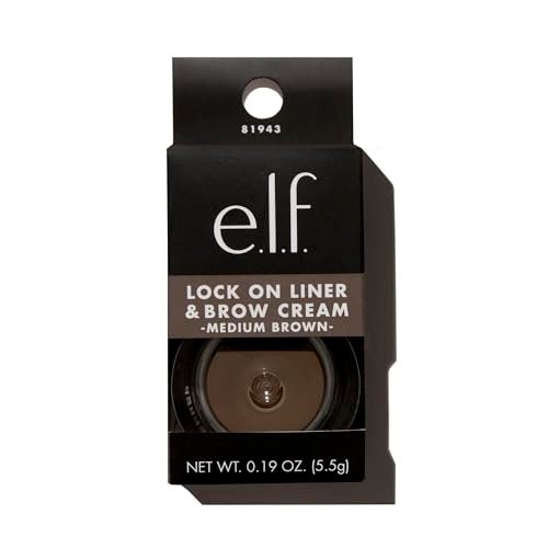 e.l.f. Lock On Liner and Brow Cream - Medium Brown - Long-Lasting Eyebrow Color - görsel 4