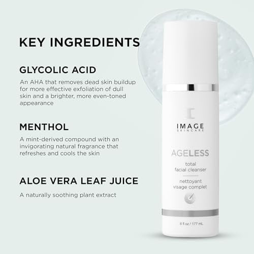 IMAGE Skincare AGELESS Total Facial Cleanser – Gentle Face Wash for Smoother, Revitalized Skin, 6 oz Avelisse