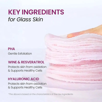 DERMALOGY by NEOGENLAB Bio-Peel Gauze Peeling Pads (Wine, 30 pads) - Exfoliating & Firming Peeling Pad with PHA & Red Wine & Resveratrol & Hyaluronic Acid - Korean Skin Care Avelisse