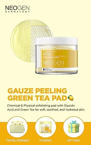 DERMALOGY by NEOGENLAB Bio-Peel Gauze Peeling Pads (Lemon, 30 pads) - PHA Exfoliating & Brightening Peeling Pads for Glowing Skin - görsel 4