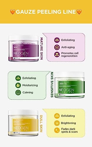 DERMALOGY by NEOGENLAB Bio-Peel Gauze Peeling Pads (Lemon, 30 pads) - PHA Exfoliating & Brightening Peeling Pads for Glowing Skin - görsel 12
