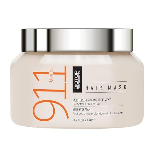 Biotop Professional 911 Quinoa Hair Mask – Repairing Hair Mask for Dry or Extremely Damaged Strands, Color Safe & Cruelty Free (18.6 oz) Avelisse