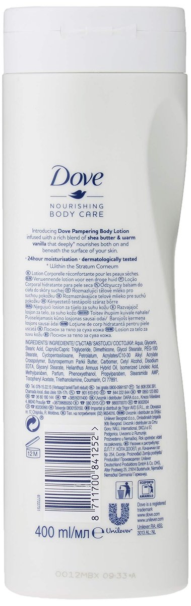 Dove Purely Pampering Indulgent Body Lotion – 13.6 oz | Nourishing Moisture for Dry Skin - görsel 4