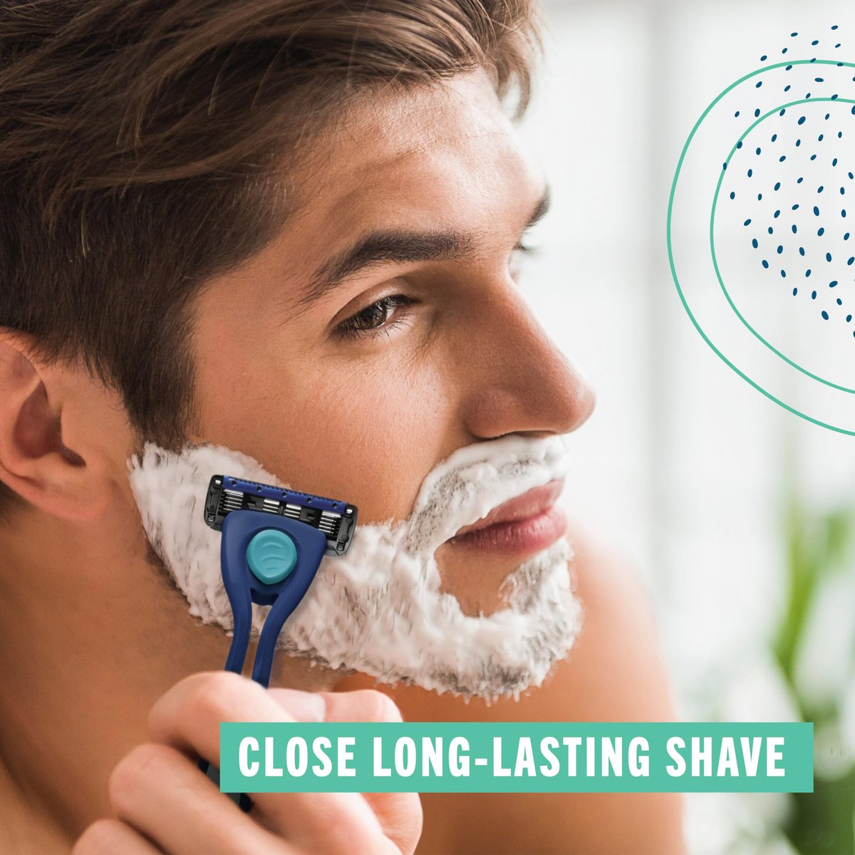 Preserve Shave 5 Razor Blade Refills - 4 Pack Ceramic Coated 5-Blade Razors for Men & Women with Aloe-Cocoa Butter Strip Avelisse