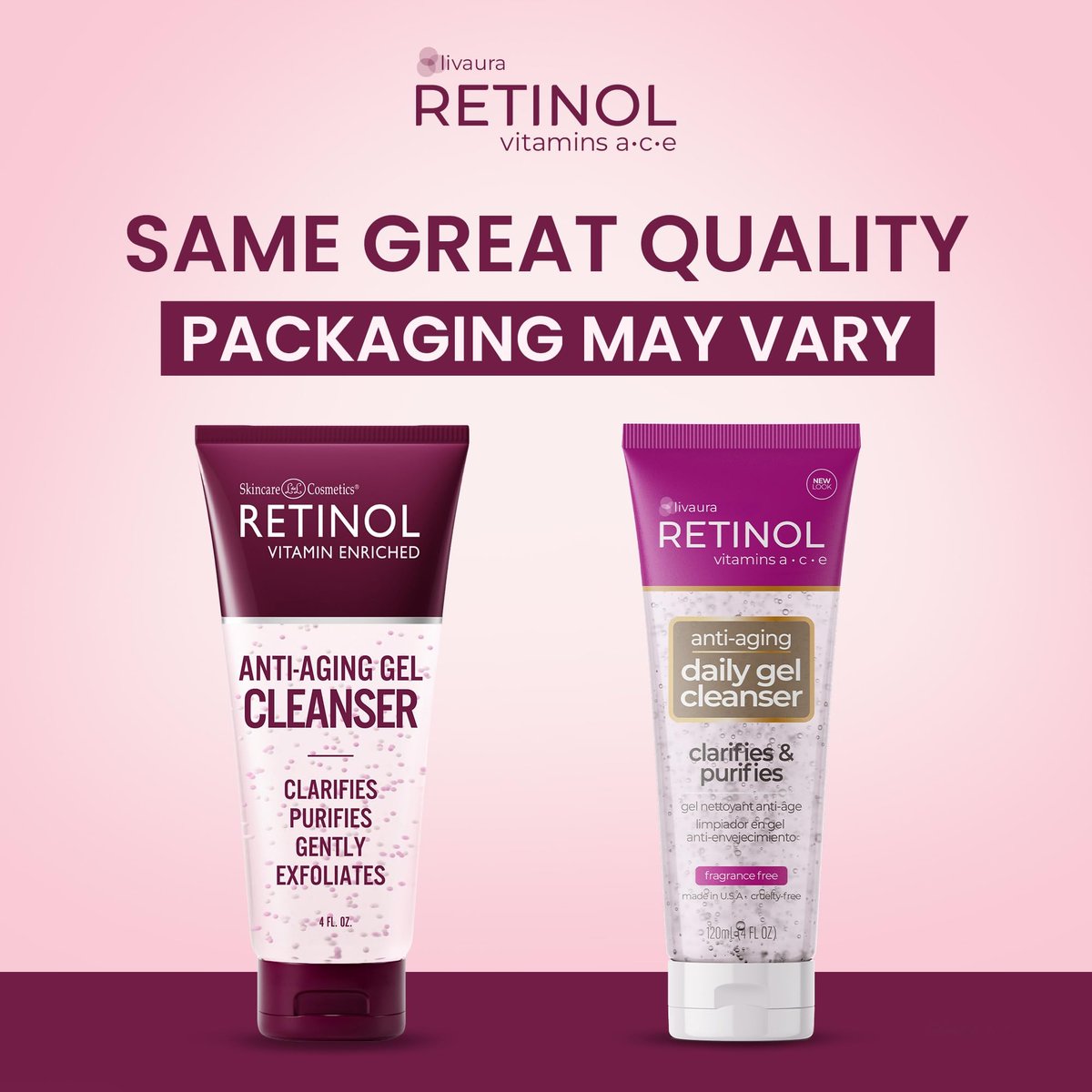 LIVAURA Retinol Anti-Aging Gel Cleanser – Gently Cleans Pores & Exfoliates for Soft, Smooth Skin with Antioxidant-Rich Micro-Beads Avelisse