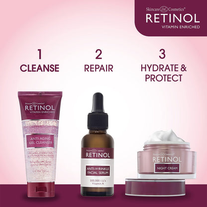 LIVAURA Retinol Anti-Aging Gel Cleanser – Gently Cleans Pores & Exfoliates for Soft, Smooth Skin with Antioxidant-Rich Micro-Beads Avelisse
