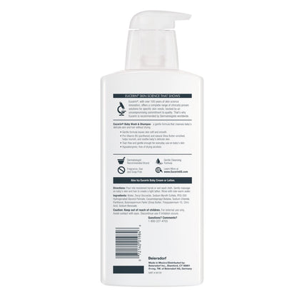 Eucerin Baby Unscented Shampoo & Body Wash 13.5 Fl Oz (Pack of 3) – Hypoallergenic, Tear-Free, with Pro-Vitamin B5 & Shea Butter Avelisse
