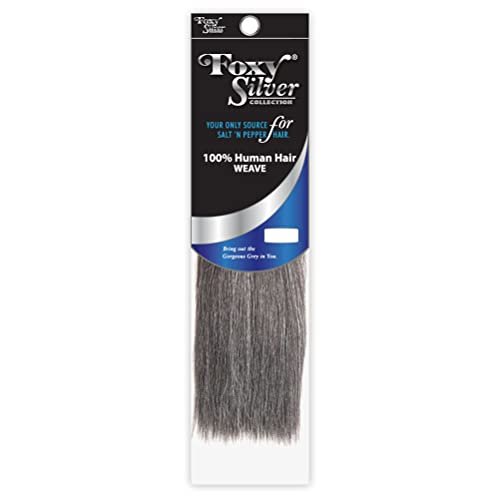 Foxy Silver Yaki Straight 100% Human Hair Weave 14 inch - Color 51 - görsel 2