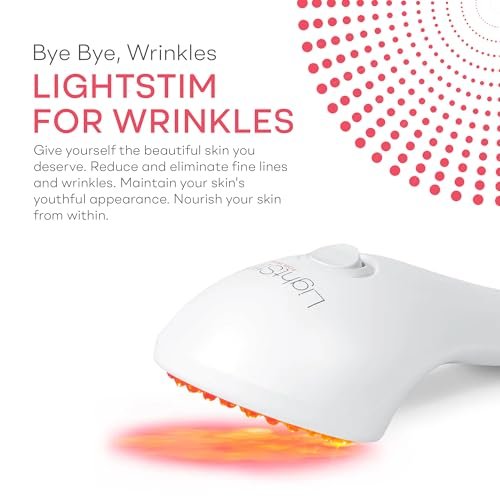 LightStim for Wrinkles Red Light Therapy Device – FDA Cleared Anti-Aging Skin Rejuvenation with 72 LEDs (605, 630, 660, 855 nm) Avelisse