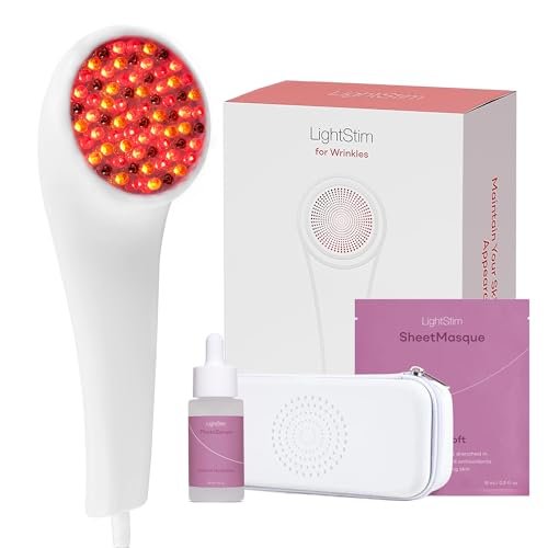 LightStim for Wrinkles Red Light Therapy Device – FDA Cleared Anti-Aging Skin Rejuvenation with 72 LEDs (605, 630, 660, 855 nm) Avelisse