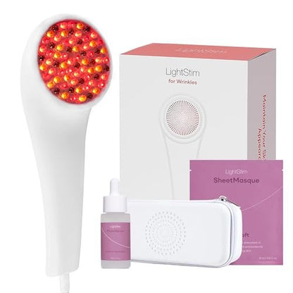LightStim for Wrinkles Red Light Therapy Device – FDA Cleared Anti-Aging Skin Rejuvenation with 72 LEDs (605, 630, 660, 855 nm) Avelisse