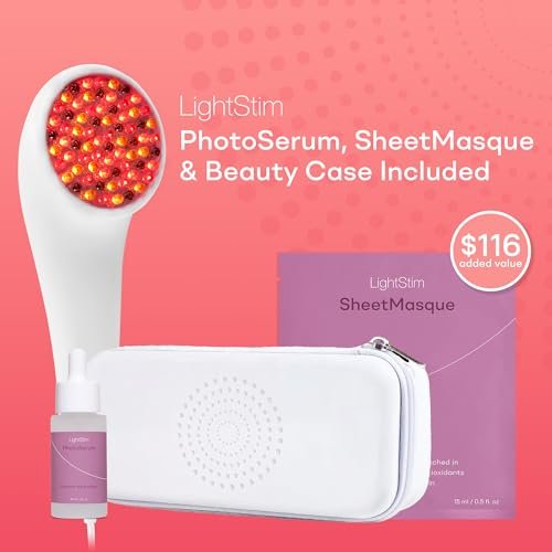 LightStim for Wrinkles Red Light Therapy Device – FDA Cleared Anti-Aging Skin Rejuvenation with 72 LEDs (605, 630, 660, 855 nm) Avelisse