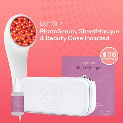 LightStim for Wrinkles Red Light Therapy Device – FDA Cleared Anti-Aging Skin Rejuvenation with 72 LEDs (605, 630, 660, 855 nm) Avelisse