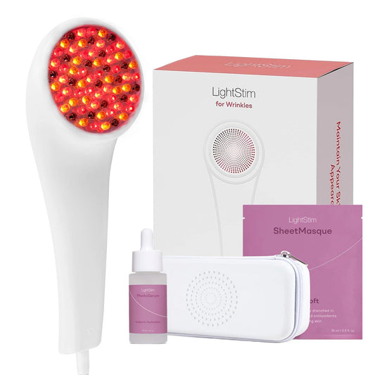 LightStim for Wrinkles Red Light Therapy Device – FDA Cleared Anti-Aging Skin Rejuvenation with 72 LEDs (605, 630, 660, 855 nm) Avelisse