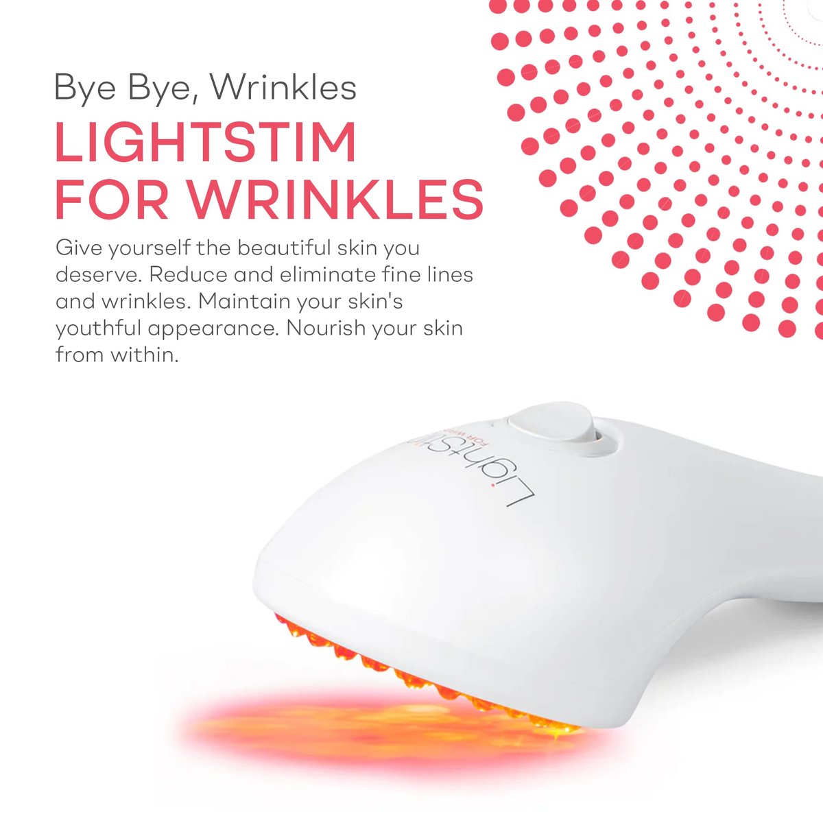 LightStim for Wrinkles Red Light Therapy Device – FDA Cleared Anti-Aging Skin Rejuvenation with 72 LEDs (605, 630, 660, 855 nm) Avelisse