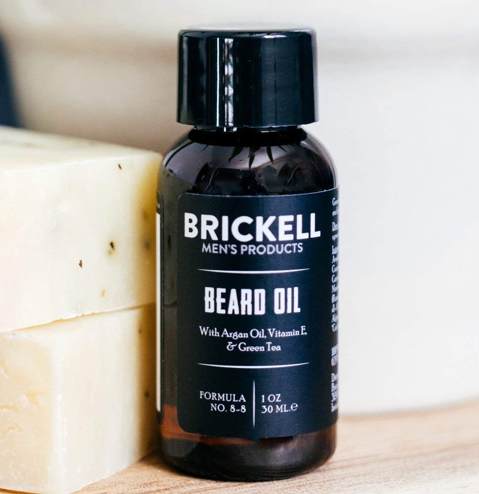Brickell Men's Beard Oil - Natural & Organic Argan and Jojoba Oil for Stronger, Softer Beard (1 oz, Scented) Avelisse