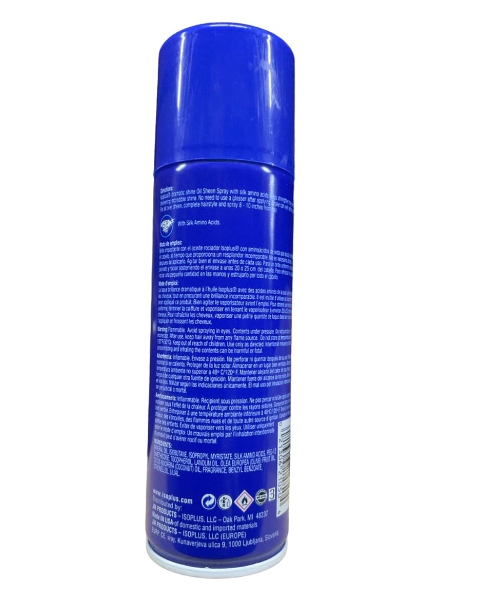 Isoplus Oil Sheen Regular Conditioning Hair Spray - 7 oz | Moisture & Shine - görsel 3