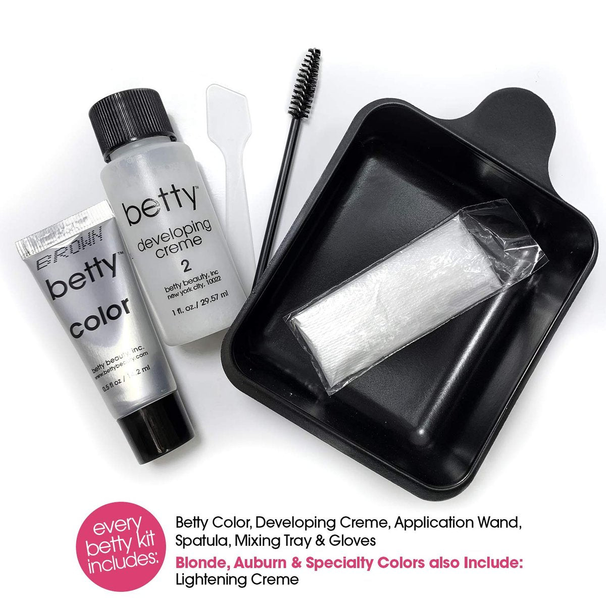 Black Betty - Color for the Hair Down There Kit, Black, 1.5 Fl Oz Avelisse