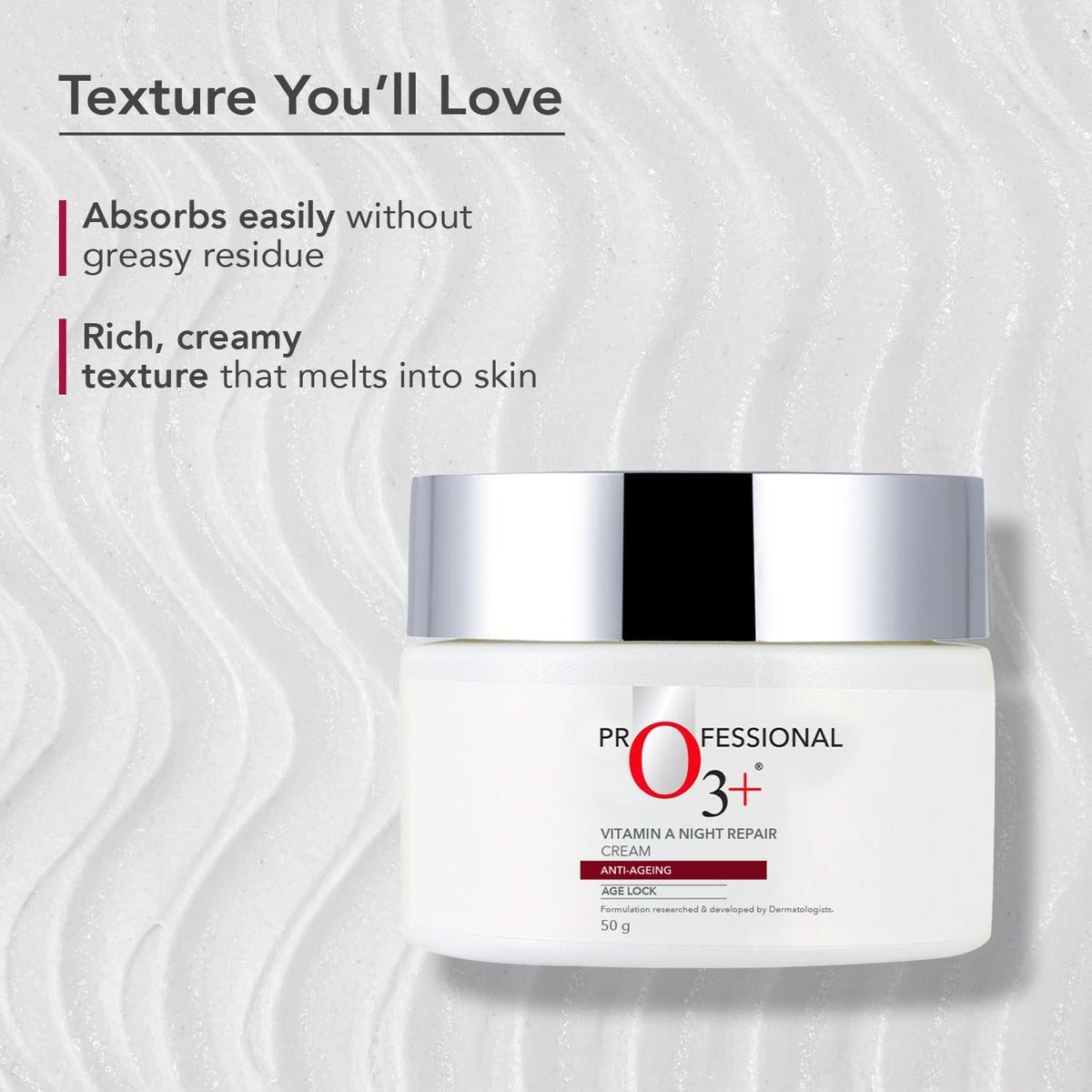 O3+ Dermal Zone Vitamin-A Night Repair Cream - 50g / 1.76 oz Intensive Night Moisturizer - görsel 11