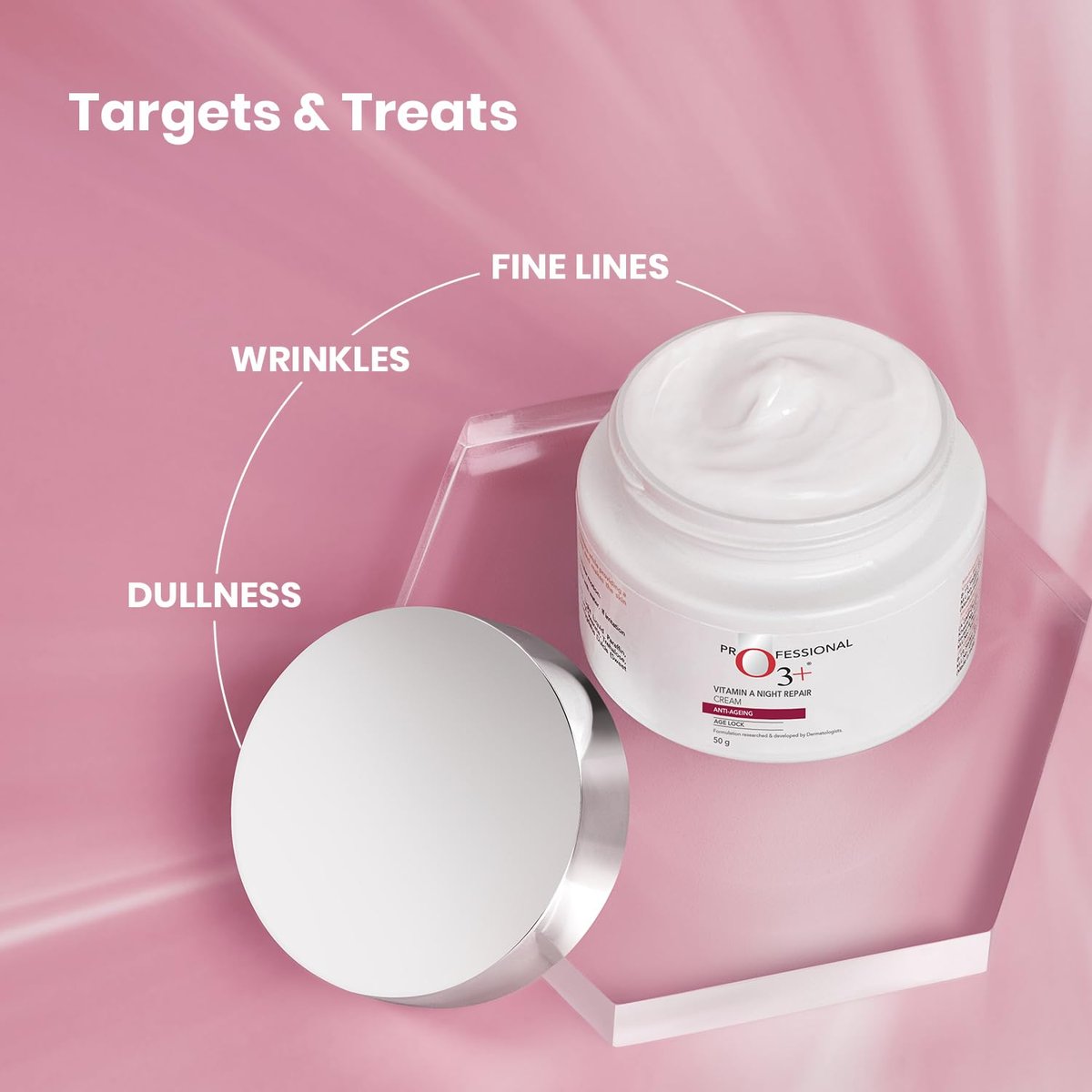 O3+ Dermal Zone Vitamin-A Night Repair Cream - 50g / 1.76 oz Intensive Night Moisturizer - görsel 5