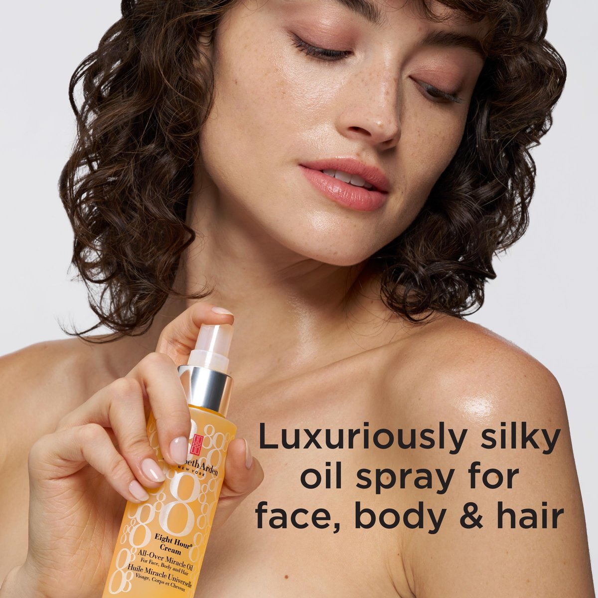 Elizabeth Arden Eight Hour All-Over Miracle Oil - Hydrating Spray Moisturizer for Face, Body & Hair with Vitamin E & Tsubaki Oil, Non-Comedogenic, Lightweight, 3.4 oz Avelisse