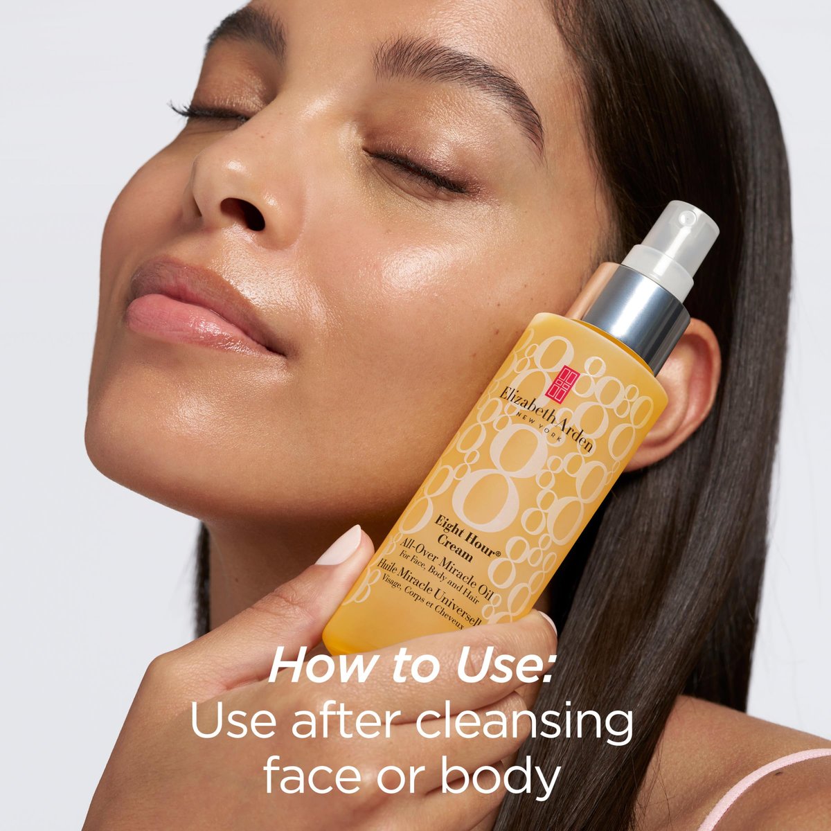 Elizabeth Arden Eight Hour All-Over Miracle Oil - Hydrating Spray Moisturizer for Face, Body & Hair with Vitamin E & Tsubaki Oil, Non-Comedogenic, Lightweight, 3.4 oz Avelisse