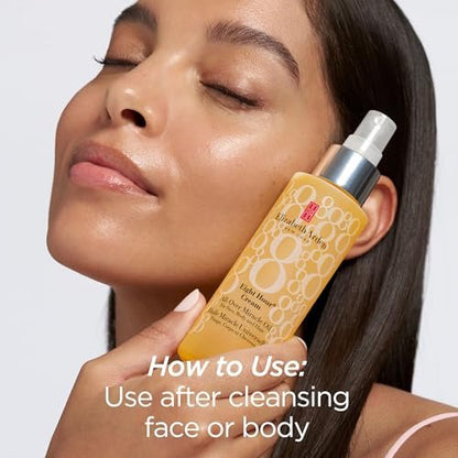 Elizabeth Arden Eight Hour All-Over Miracle Oil - Hydrating Spray Moisturizer for Face, Body & Hair with Vitamin E & Tsubaki Oil, Non-Comedogenic, Lightweight, 3.4 oz Avelisse