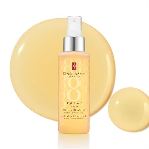 Elizabeth Arden Eight Hour All-Over Miracle Oil - Hydrating Spray Moisturizer for Face, Body & Hair with Vitamin E & Tsubaki Oil, Non-Comedogenic, Lightweight, 3.4 oz Avelisse