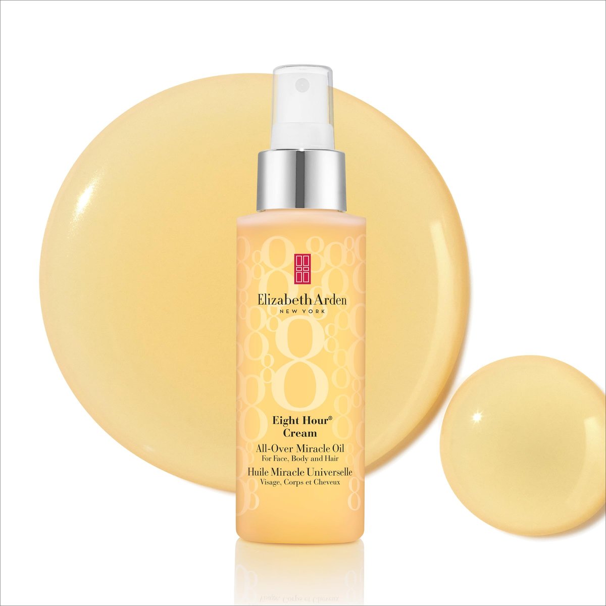 Elizabeth Arden Eight Hour All-Over Miracle Oil - Hydrating Spray Moisturizer for Face, Body & Hair with Vitamin E & Tsubaki Oil, Non-Comedogenic, Lightweight, 3.4 oz Avelisse