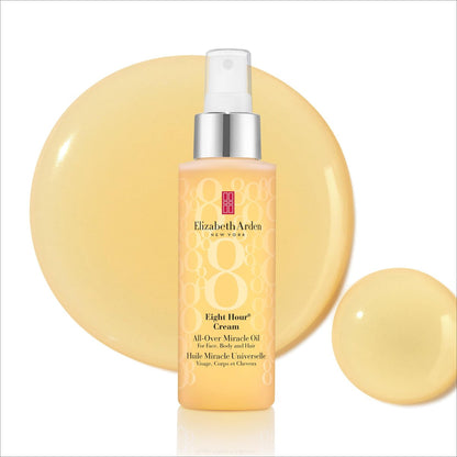 Elizabeth Arden Eight Hour All-Over Miracle Oil - Hydrating Spray Moisturizer for Face, Body & Hair with Vitamin E & Tsubaki Oil, Non-Comedogenic, Lightweight, 3.4 oz Avelisse