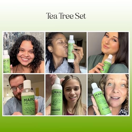 Tea Tree Shampoo and Conditioner Set – Sulfate Free Clarifying Shampoo and Conditioner for Oily Hair & Scalp Care with Australian Tea Tree Oil – Dry Scalp Treatment for Build Up (8 Fl Oz) - görsel 7