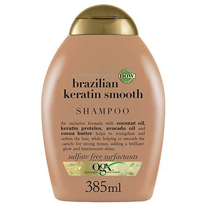 OGX Ever Straight Brazilian Keratin Therapy Shampoo, 13 fl oz – Smoothing & Frizz Control