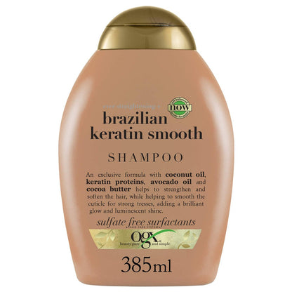 OGX Ever Straight Brazilian Keratin Therapy Shampoo, 13 fl oz – Smoothing & Frizz Control