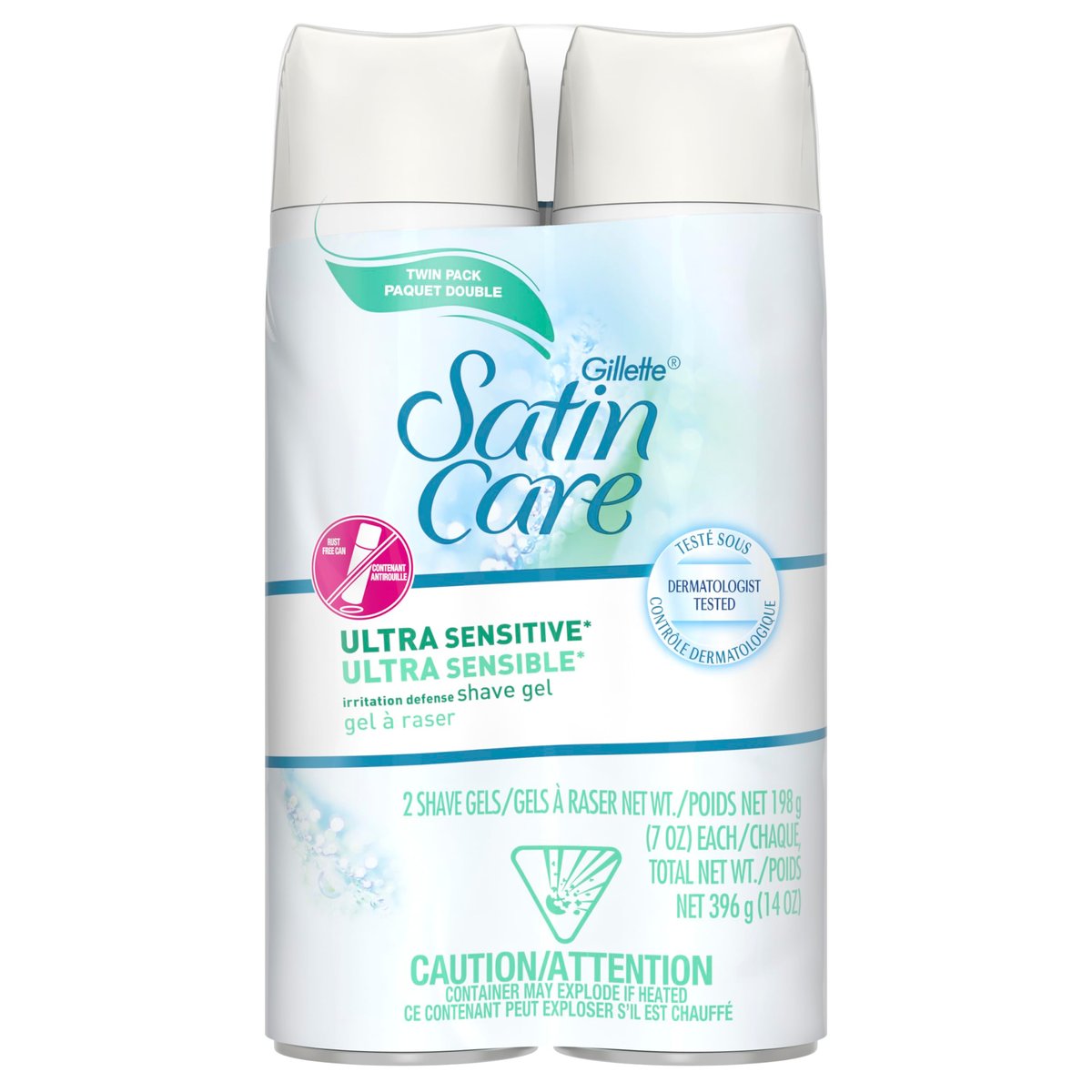 Gillette Venus Satin Care Ultra Sensitive Shave Gel for Women, Fragrance Free, 7 oz (Pack of 2) - görsel 13