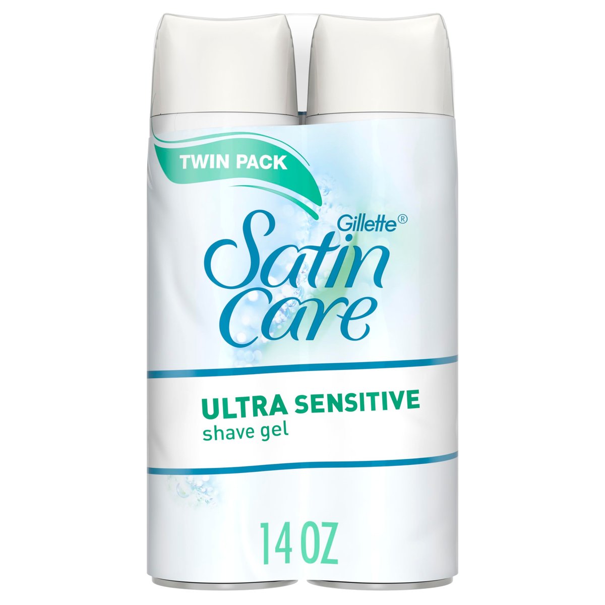 Gillette Venus Satin Care Ultra Sensitive Shave Gel for Women, Fragrance Free, 7 oz (Pack of 2) - görsel 1
