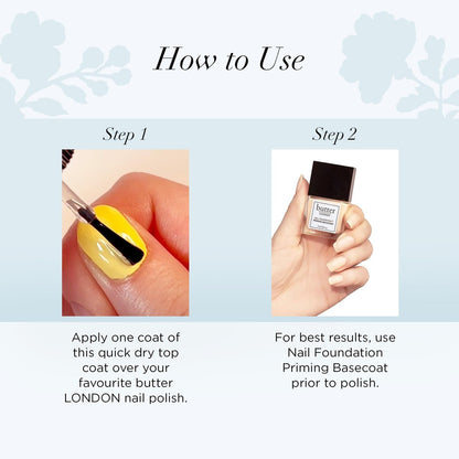 butter LONDON Shine UV Top Coat Nail Polish - Hardwear - Quick-Drying, Glossy Finish - 0.37 Fl Oz Avelisse
