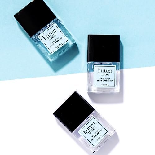 butter LONDON Shine UV Top Coat Nail Polish - Hardwear - Quick-Drying, Glossy Finish - 0.37 Fl Oz Avelisse