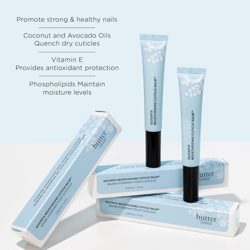 butter LONDON QuickFix Moisturizing Cuticle Balm – Hydrating Cuticle Cream with Vitamin E, 0.33 oz Avelisse