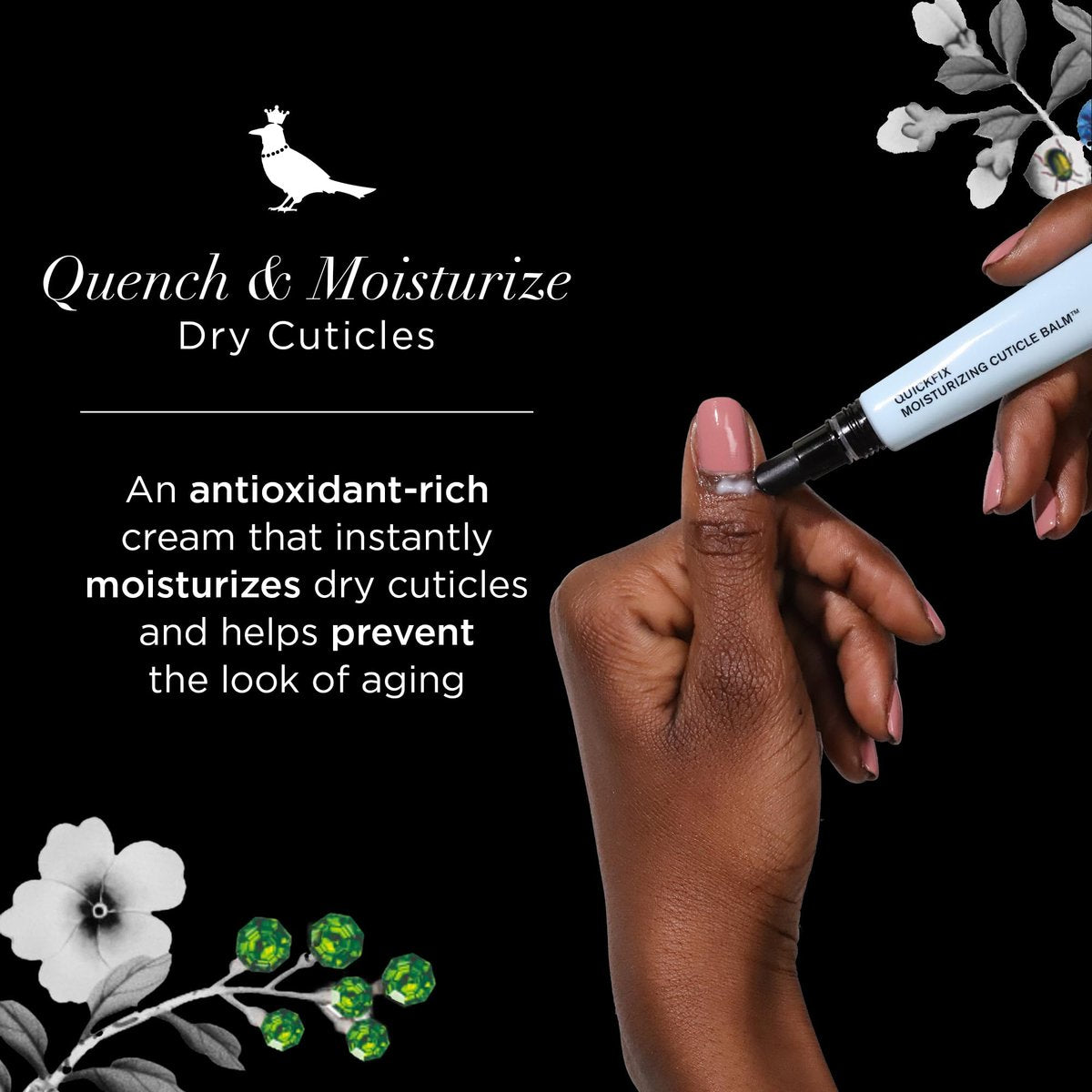 butter LONDON QuickFix Moisturizing Cuticle Balm – Hydrating Cuticle Cream with Vitamin E, 0.33 oz Avelisse