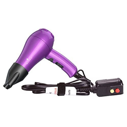 Mini Lightweight Hair Dryer for Pour Painting & RV Compact Travel Blow Dryer for Kids 1000W Ionic Dryer with Concentrator, Cool Shot Button Avelisse