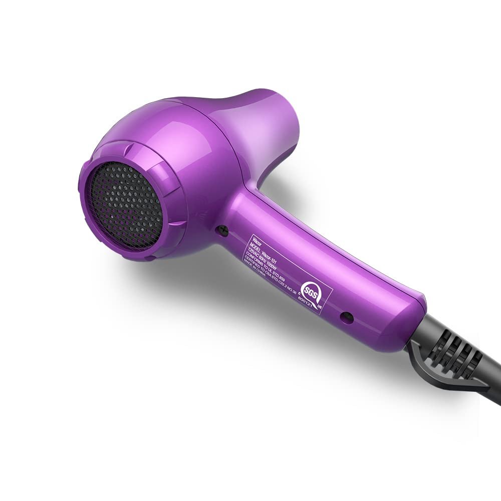 Mini Lightweight Hair Dryer for Pour Painting & RV Compact Travel Blow Dryer for Kids 1000W Ionic Dryer with Concentrator, Cool Shot Button Avelisse