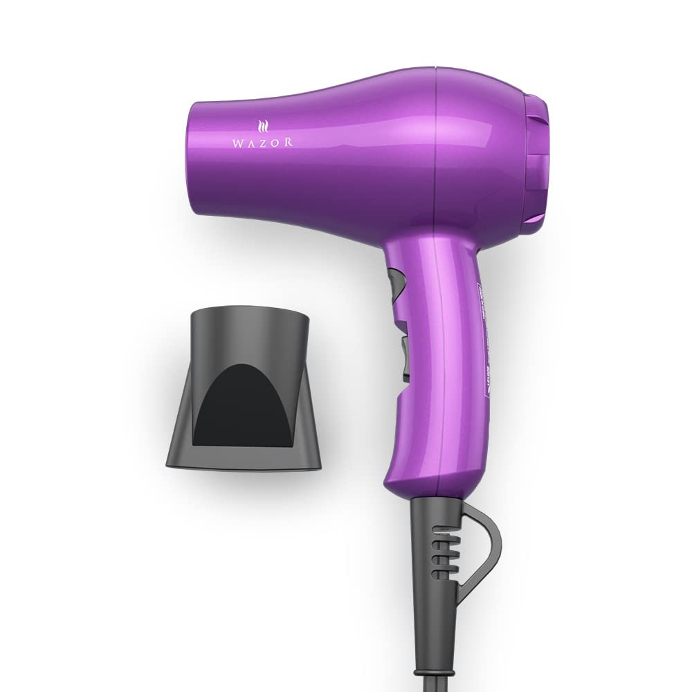 Mini Lightweight Hair Dryer for Pour Painting & RV Compact Travel Blow Dryer for Kids 1000W Ionic Dryer with Concentrator, Cool Shot Button Avelisse